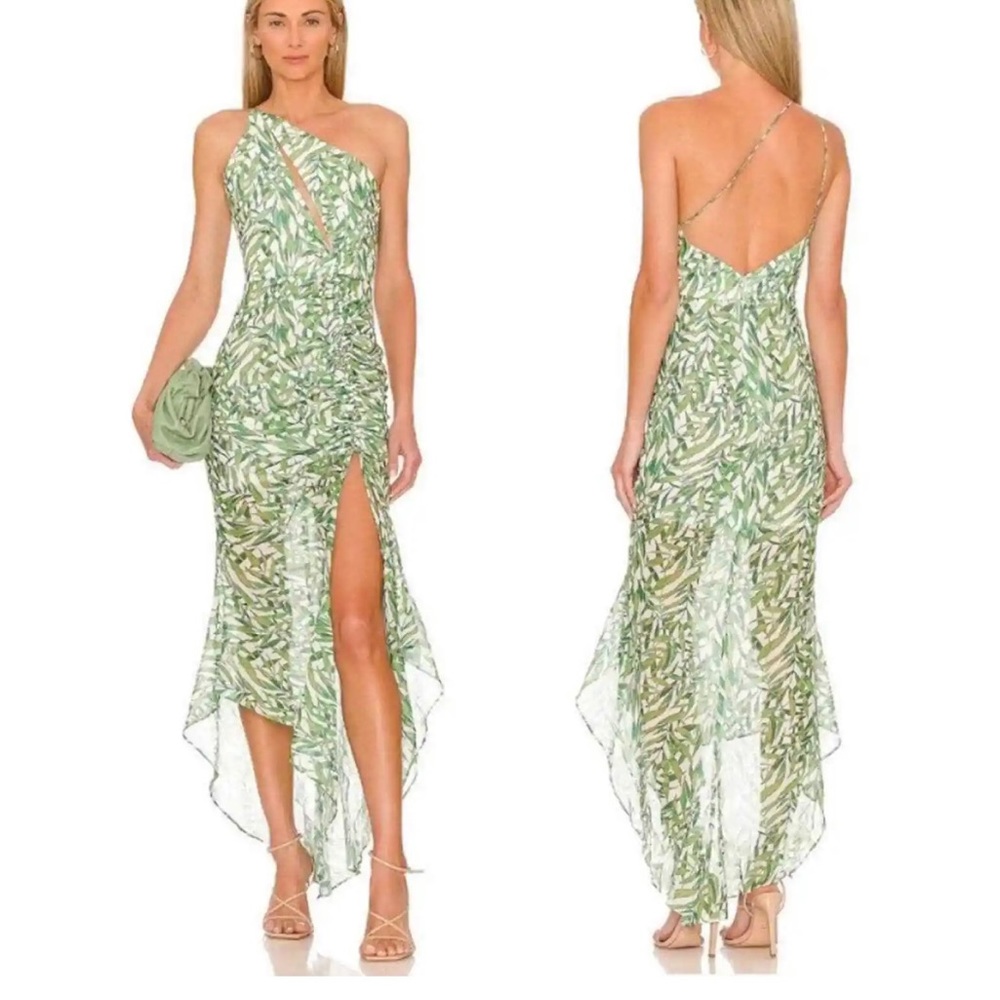 Sold Out Revolve Sau Lee Ingrid one shoulder Maxi dress